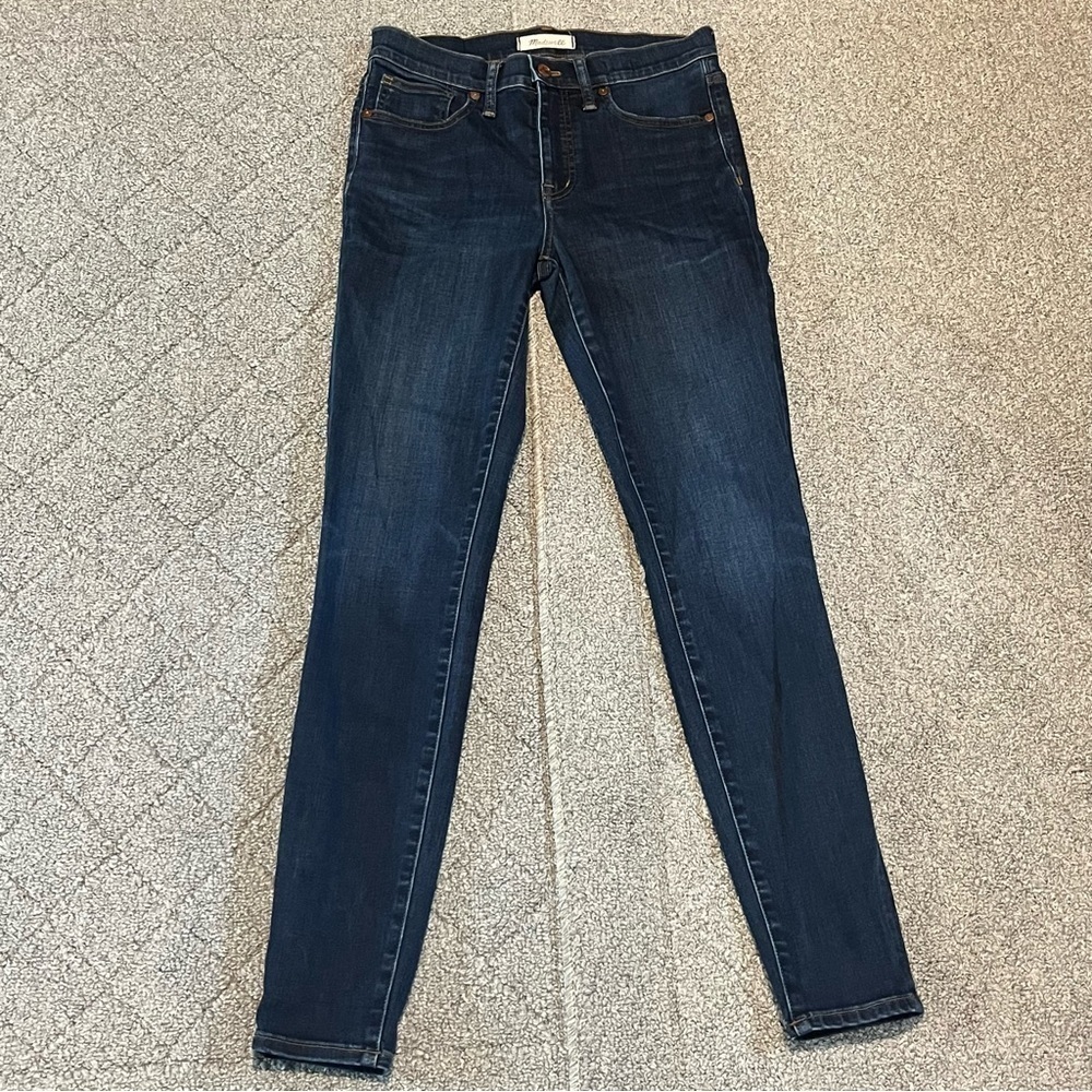 Madewell Jeans Womens Size 27T Blue 9” High Rise Skinny Denim Stretch Mid Rise